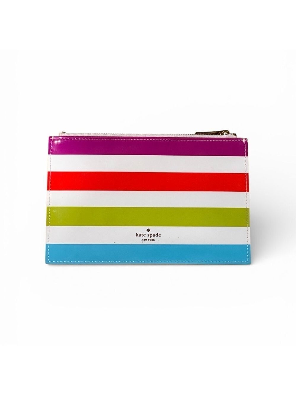 Kate Spade Multicolor Stripe Pouch Clutch
